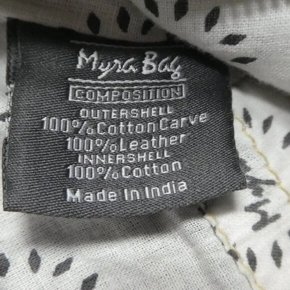 Myra Bag Brown Gray Cotton Leather Mandala Crossbody Shoulder Bag Purse - Picture 12 of 12